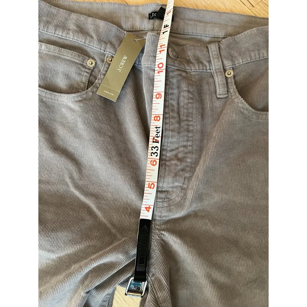 J‎ Crew Pants 30T Men Gray Corduroy Mid Rise Regular Fit New with Tags
